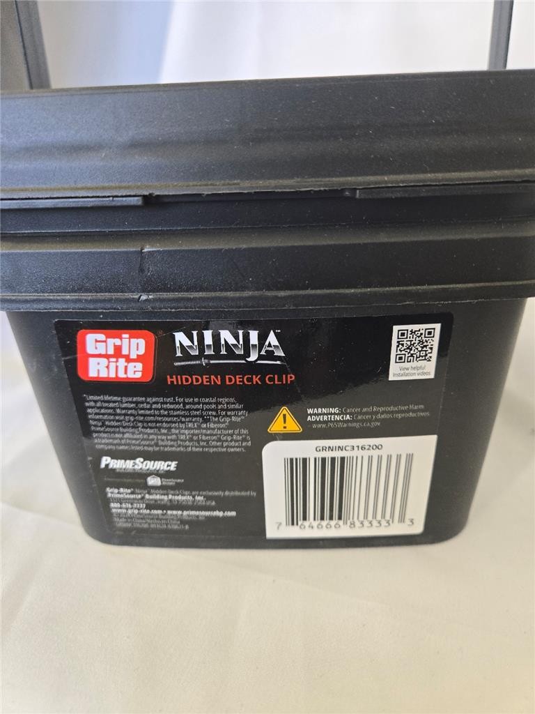 = Grip Rite Hidden Deck Clip Ninja 200 sq ft 360 CT Color Coated Stainless NEW gallery