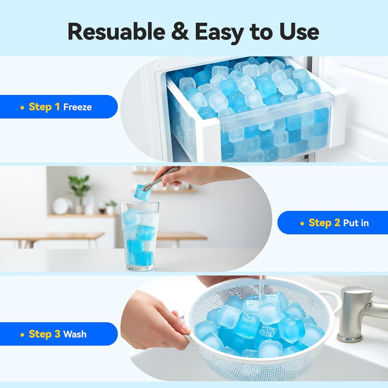 360 Pack Reusable Ice Cubes for Drinks, Bpa-Free Ice Packs for Lunch Boxes, Cool gallery