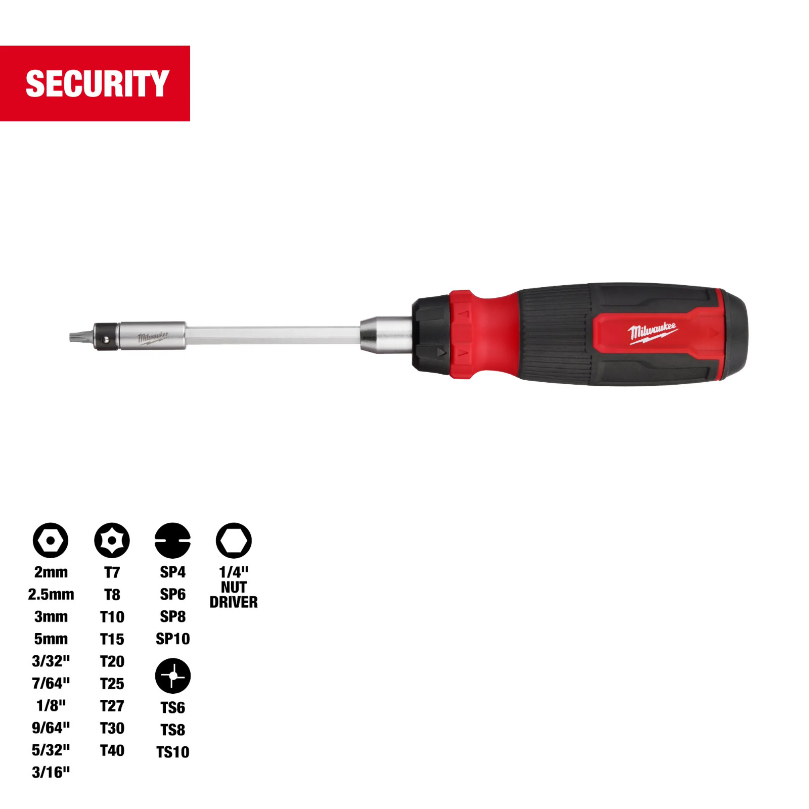 Milwaukee 48-22-2912 27-in-1 Ratcheting Security Multi-Bit Screwdriver gallery
