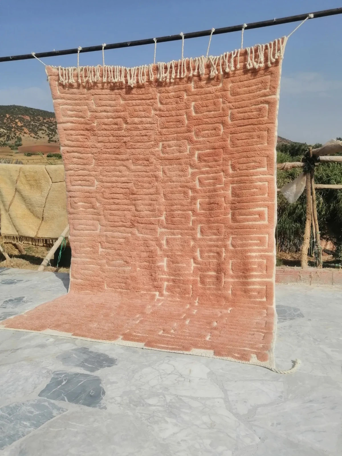 Terracotta Moroccan Berber Rug: Soft Wool, Earthy Boho Decor 8x10 8x12 6x9 gallery