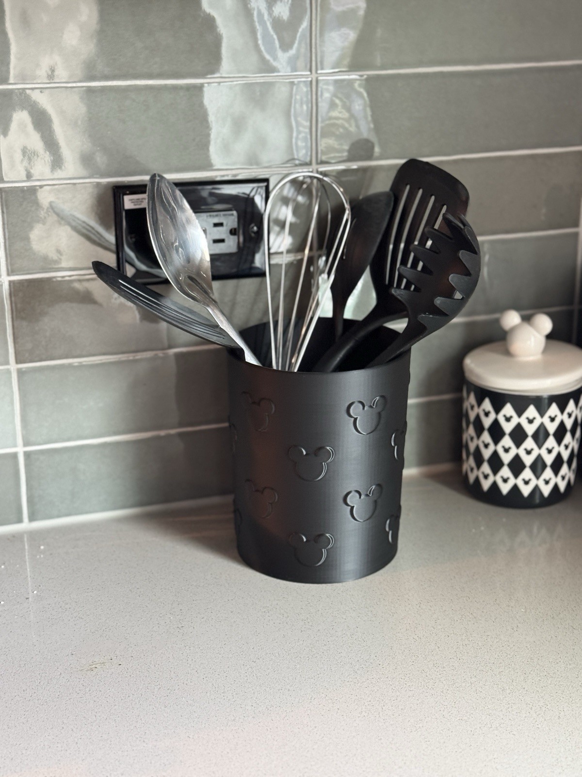Mickey Mouse Embossed Kitchen Utensil Holder | Minimalist Kitchen Decor gallery
