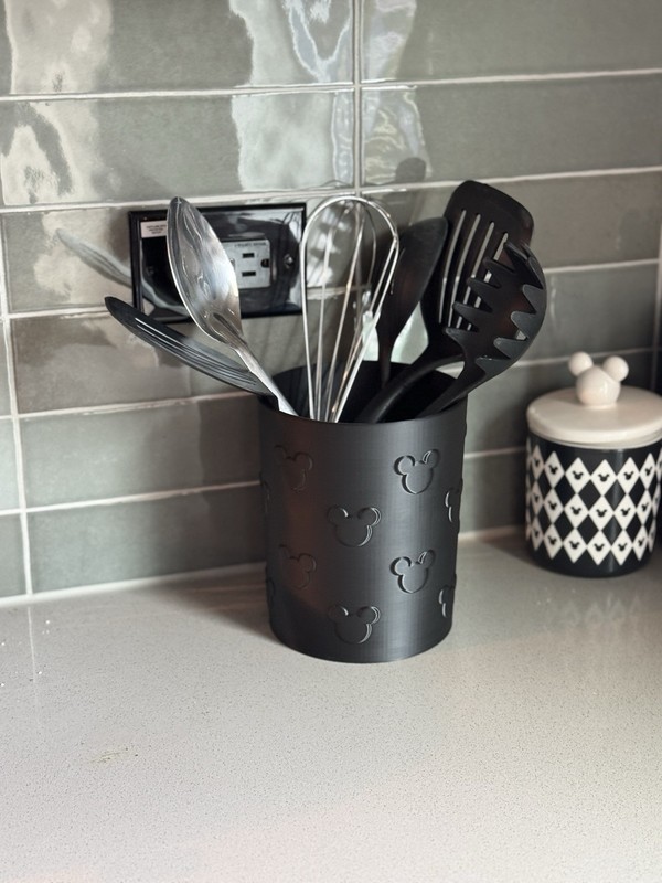 Mickey Mouse Embossed Kitchen Utensil Holder | Minimalist Kitchen Decor gallery