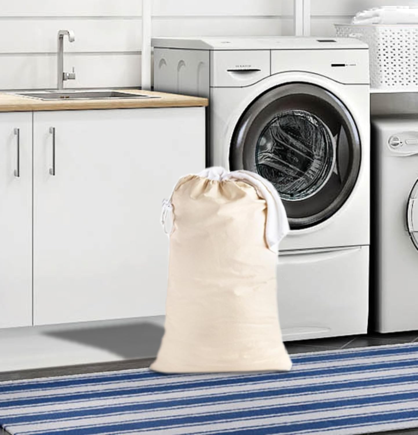 Extra Large Laundry Bags - Heavy Duty Cotton Canvas Drawstring gallery