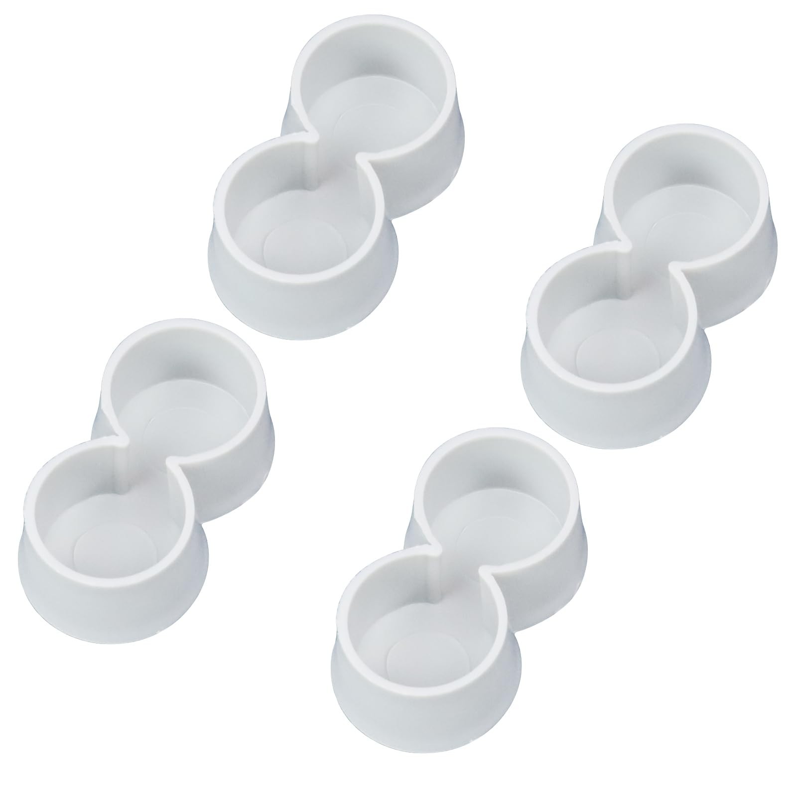 4Pcs Double 1" Chair Table Leg Caps 50s 60s Diner Kitchen Table Tip Cap Pipe ... gallery