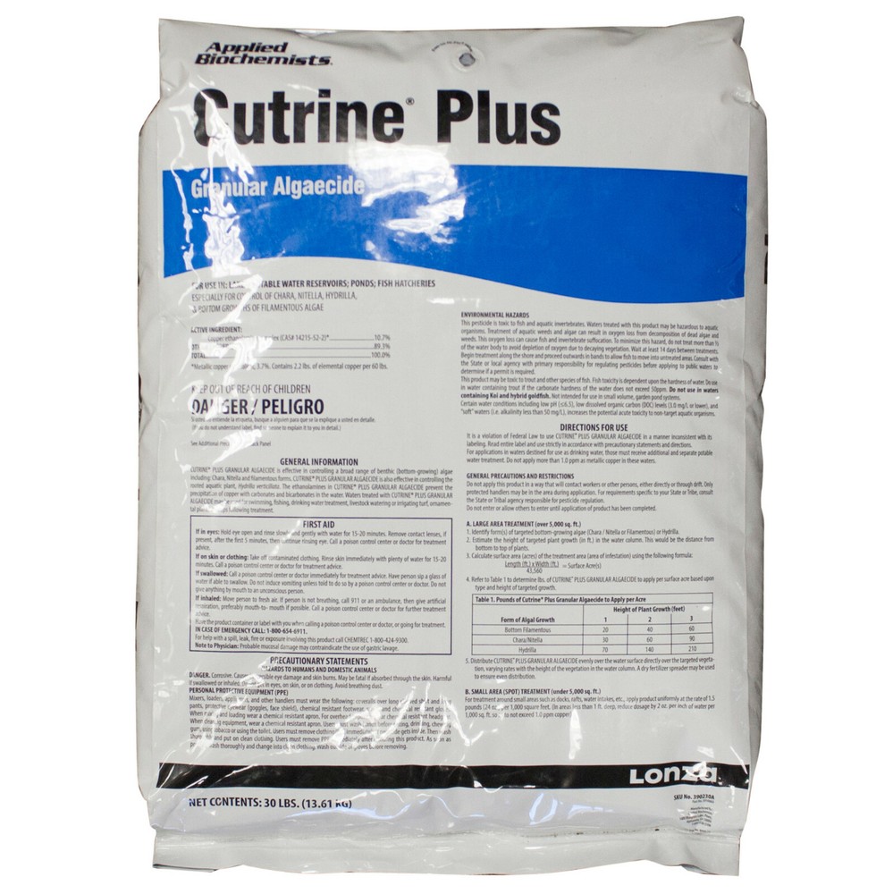 Applied Bio Chemists Cutrine Plus Granular 30 Lb -NOT FOR SALE TO: CT,MA,ME,NY