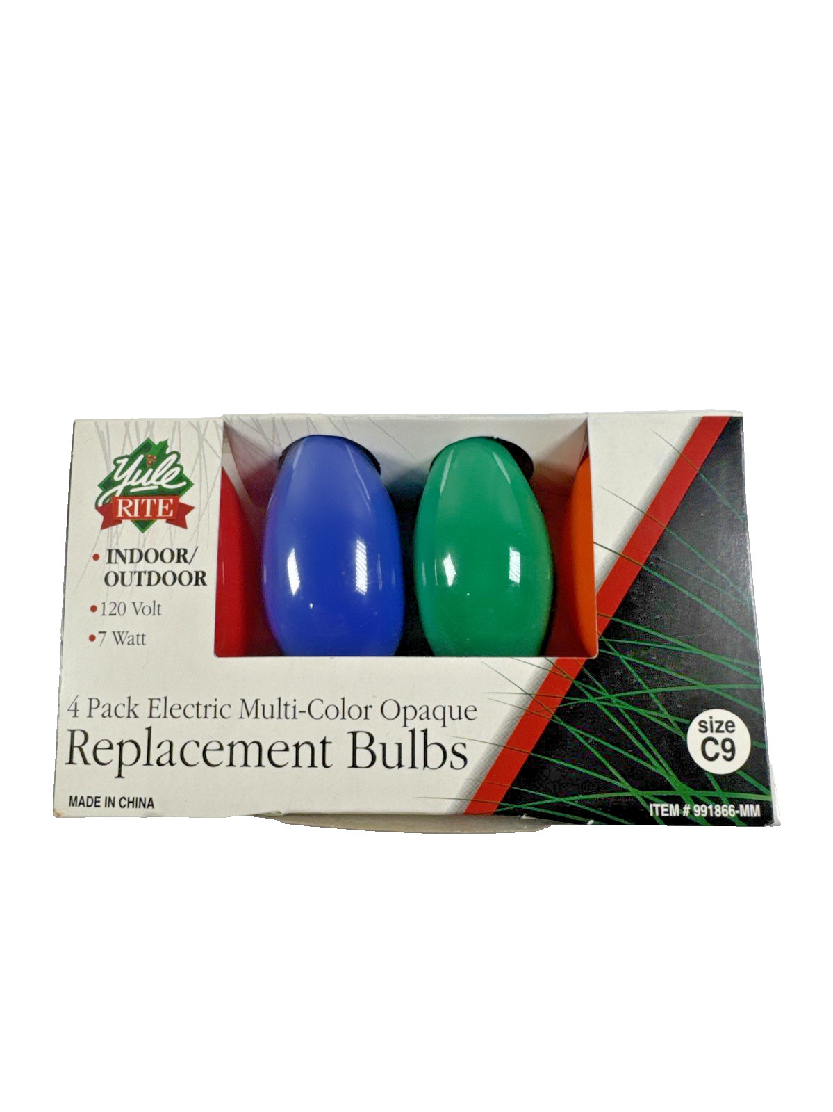 NOS VTG Yule Rite Multicolor Christmas Replacement 4Pk Bulbs C9 Outdoor gallery
