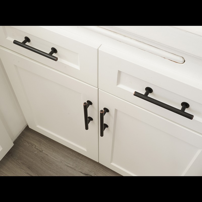 Solid Oil Rubbed Bronze Modern Cabinet Handles Pulls Kitchen Hardware Stainless gallery