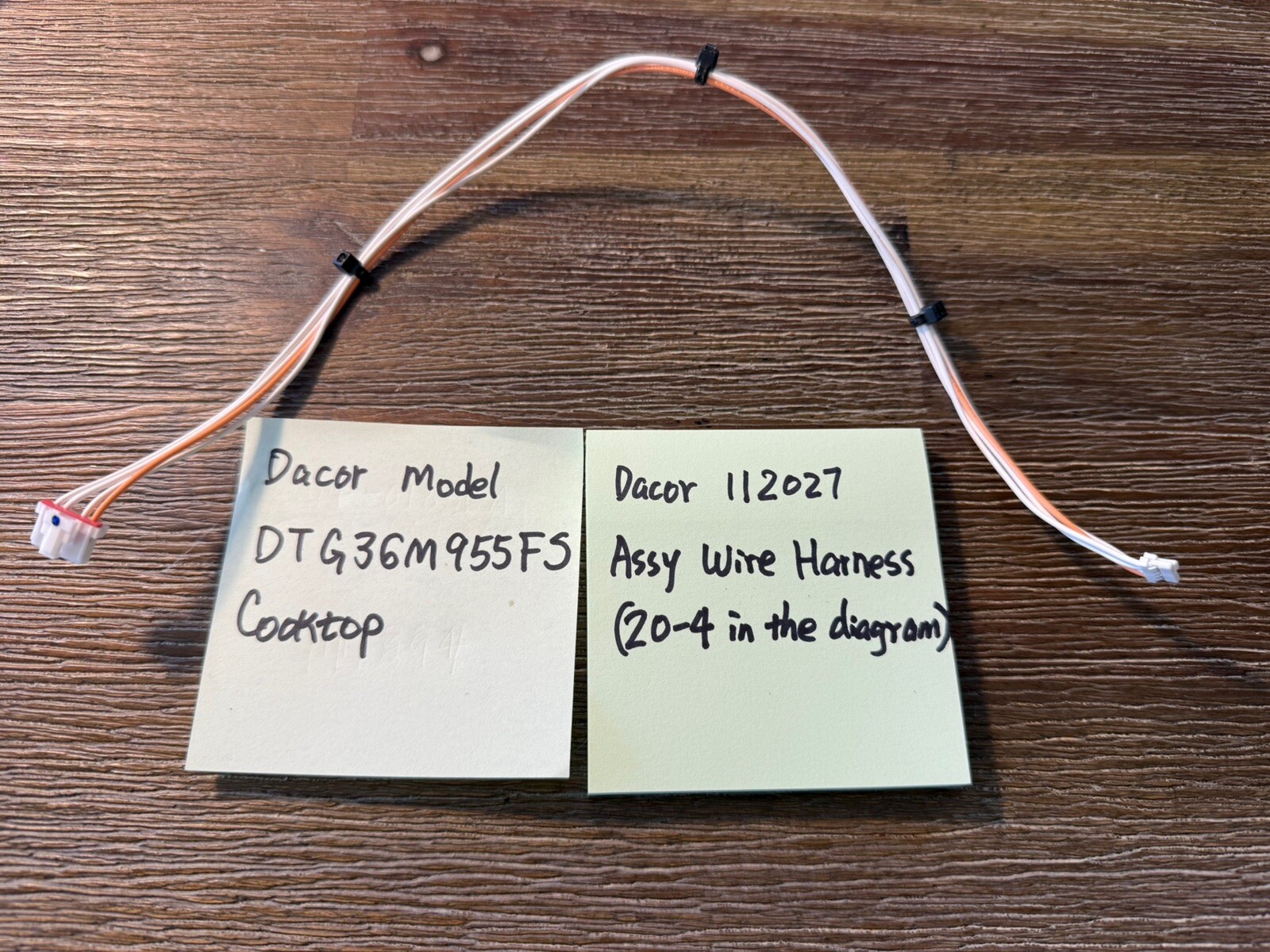 Assy Wire Harness 112027 (20-4 In Diagram) Dacor Model DTG36M955FS Cooktop WH39 gallery