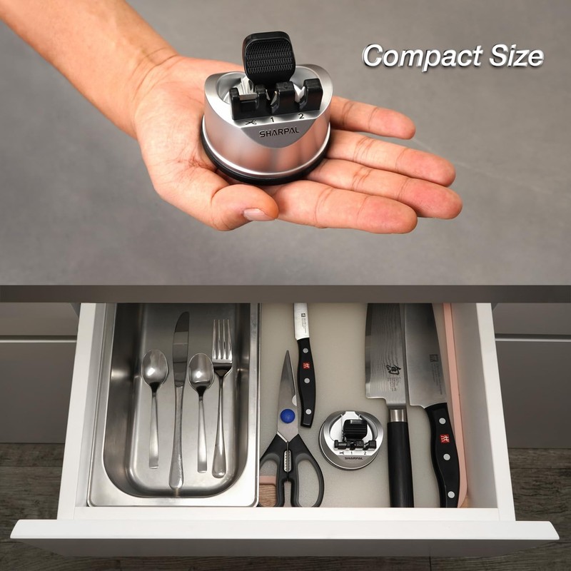 SHARPAL 191H Knife & Scissors Sharpener for Straight & Serrated Blades gallery