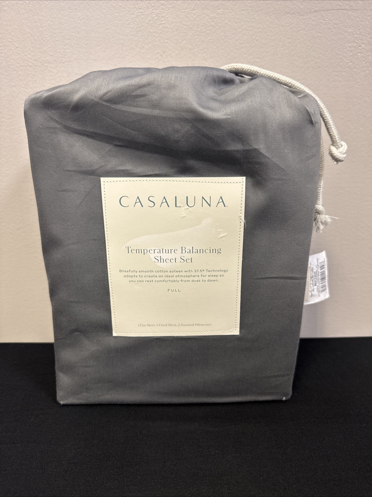 Casaluna Temperature Balancing Sheet Set Size Full Metal Gray 300 TC gallery