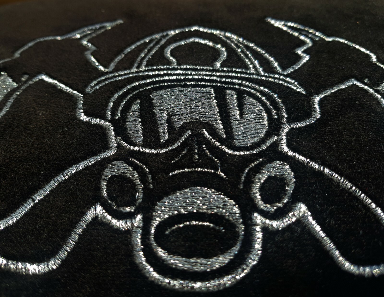 Fireman Embroidery Print black Pillow Case Throw Cushion Cover 15,75x15,75in gallery