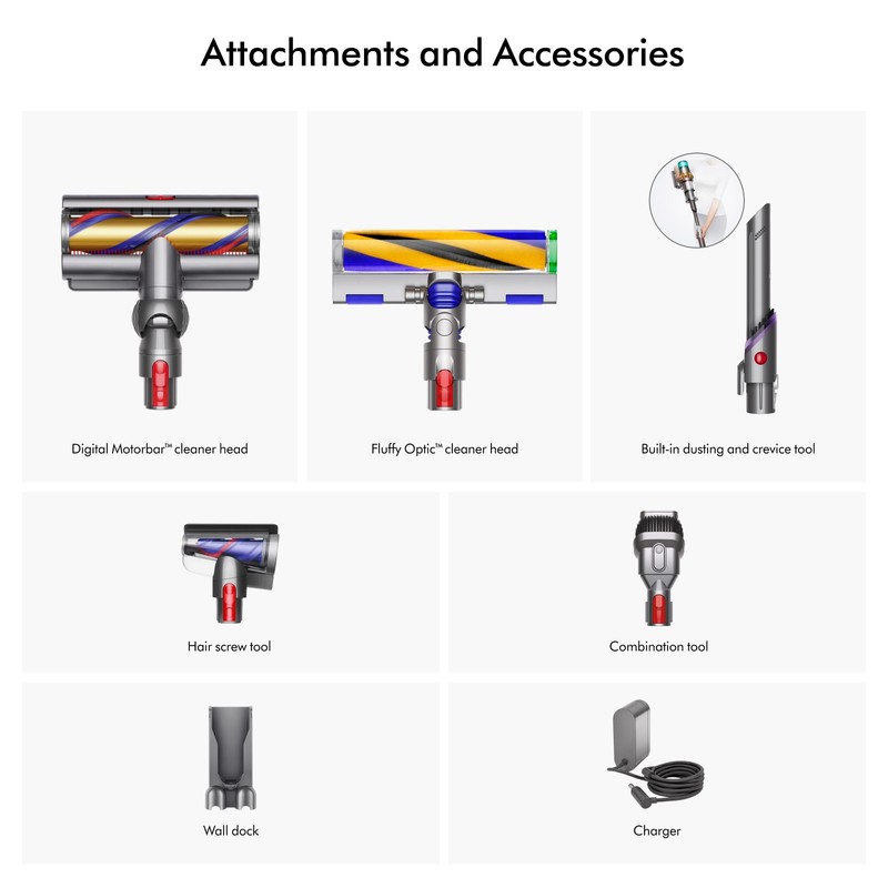 Dyson V15 Detect Absolute Cordless Vacuum | Iron/Gold | Refurbished gallery