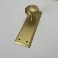 🔥 Signature Hardware New York SOLID SATIN BRASS Passage Interior DOOR Set
