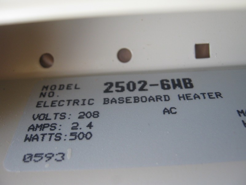 30" New Marley Electric Baseboad Heater Model 2502-6WB Commercial Residential gallery