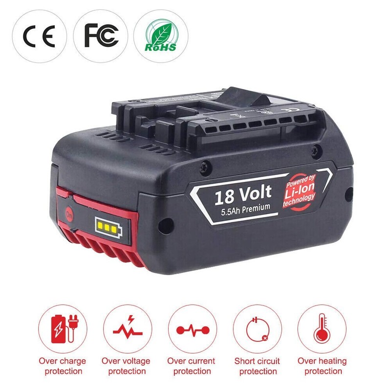 BAT609 For BOSCH 18V High Performance BAT618 Battery CORE 18 Volt 5.0 Ah Li-ion gallery