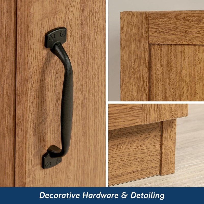 Chic Engineering Wood Storage Cabinet – 3 Adjustable Shelves, Easy Assembly gallery