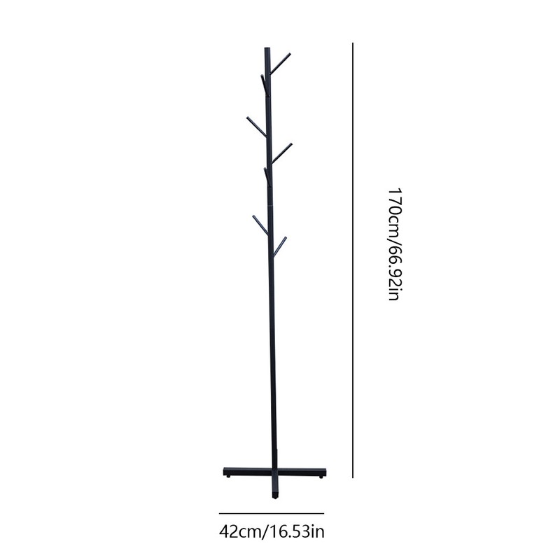 7 Hooks Coat Rack Hat Stand Tree Clothes Hanger Umbrella Holder Metal Organizer gallery