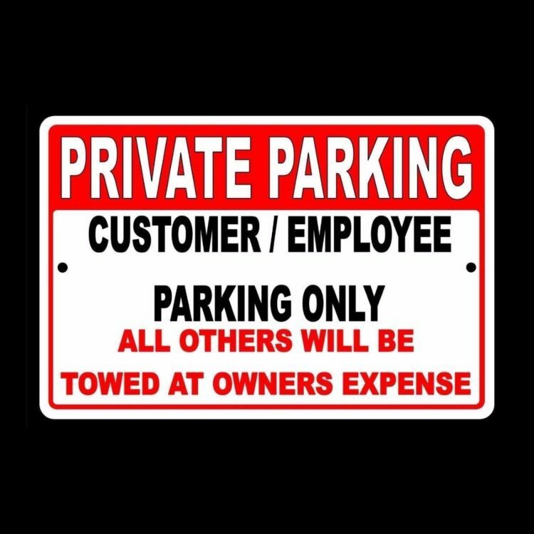 Customer/Employee Parking Only Other Vehicles Towed Owners Expense Sign SPK001 gallery