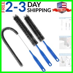 3PCS Drain Brush Set with Refrigerator Coil Cleaning Brush, Multi-Use Drain C…