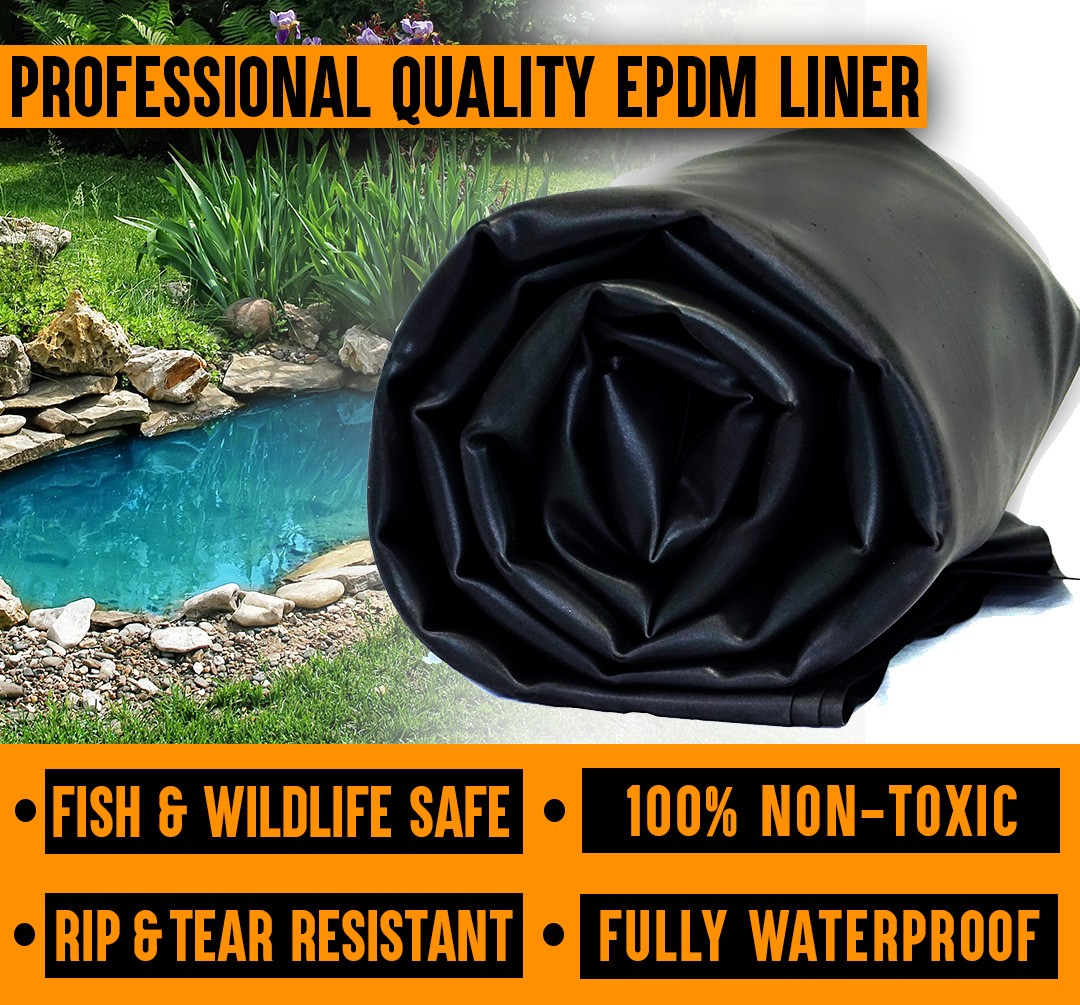 Firestone PondGard - 8 ft. x 10 ft. 45 Mil EPDM Pond Liner w/ 20-Year Warranty gallery