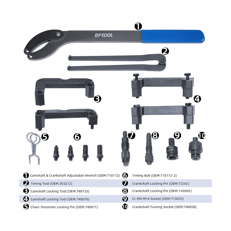 DPTOOL Engine Timing Tool Kit Compatible with VW 2.0 2.4 2.8 3.0T 3.2 4.... gallery