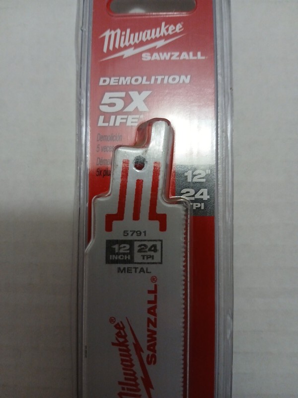 Milwaukee Type Double Duty Straight Back Length 12 in 24TPI METAL gallery