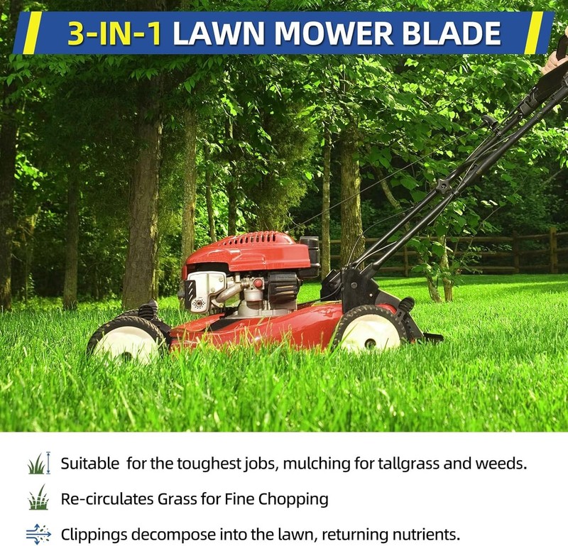 GICOOL 2 Pack 942-0741A Mower Blades, 21" Mower Mulching Blades for 742-0741 gallery