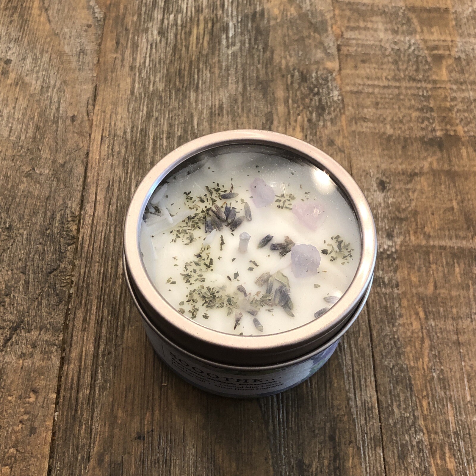 ASH & ROSE Soothe Dried Lavender + Crushed Mint Leaves Candle 4 oz 32 Hour Burn gallery