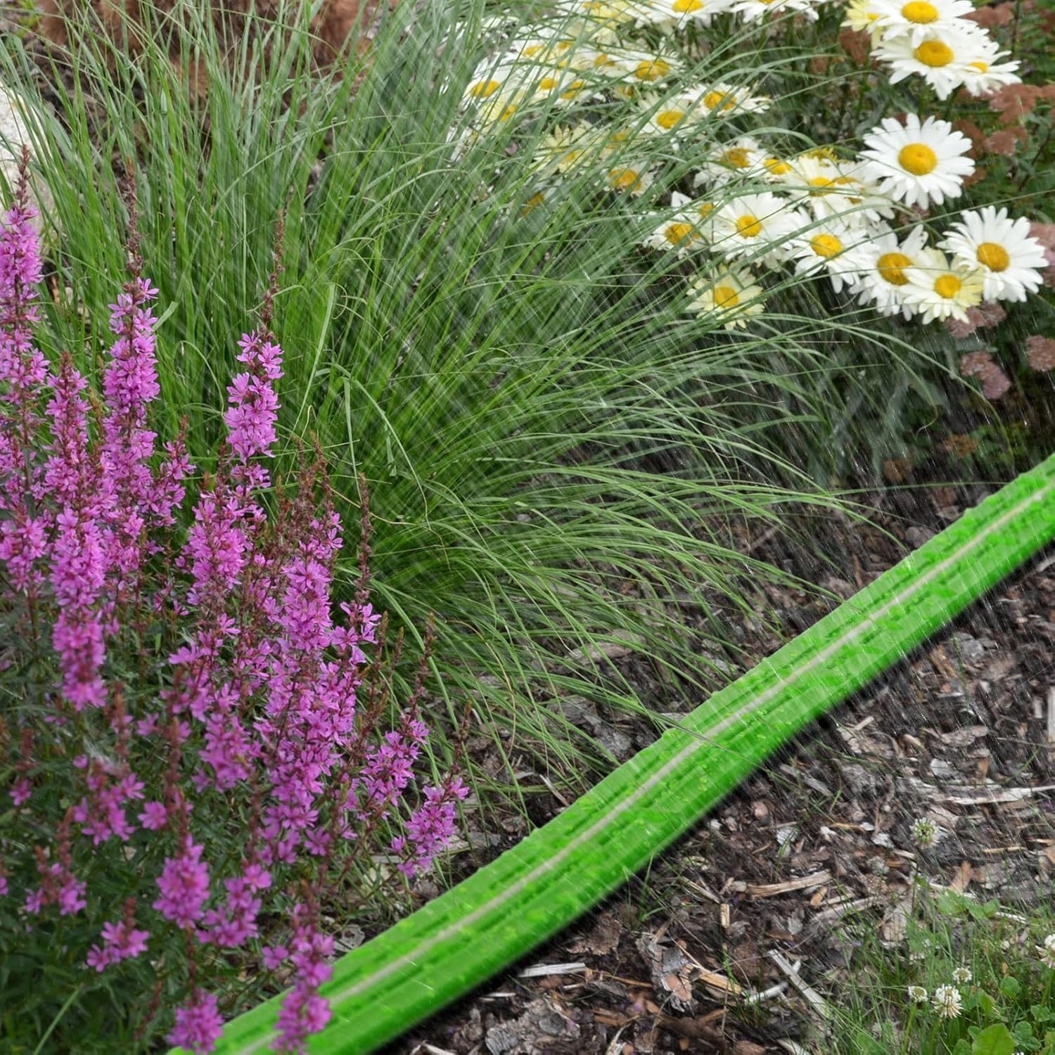 Heavy Duty Sprinkler Soaker Hose 50 FT, Flat Garden Hose with Holes, Efficient.. gallery