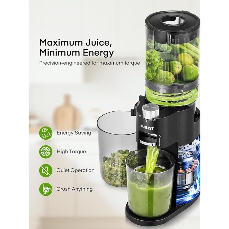 Cold Press Masticating Juicer Easy Clean Quiet Motor Nutrient Retention New gallery