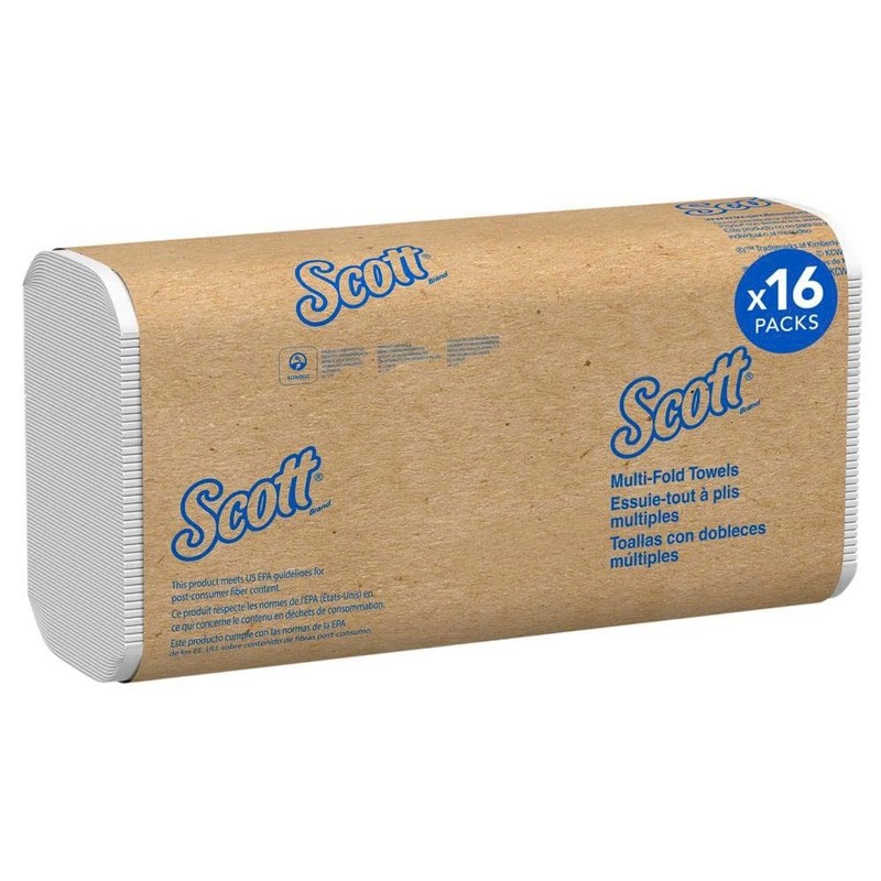 Scott Essential Recycled Multifold Paper Towels, 1-ply, 250 SheetsPack, 16 Packs gallery