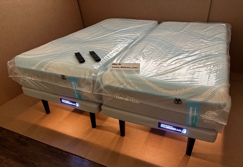 Tempurpedic ActiveBreeze Split King Mattress W/Pro Smart Air Adjustable Base NEW gallery
