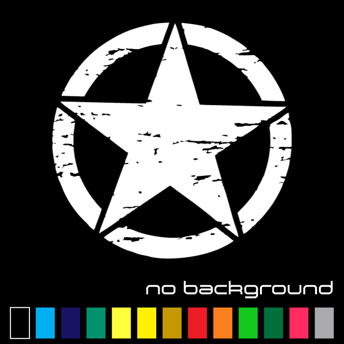 Army Star Distressed Sticker Vinyl Decal for Jeep Military Car Door Truck Hood gallery