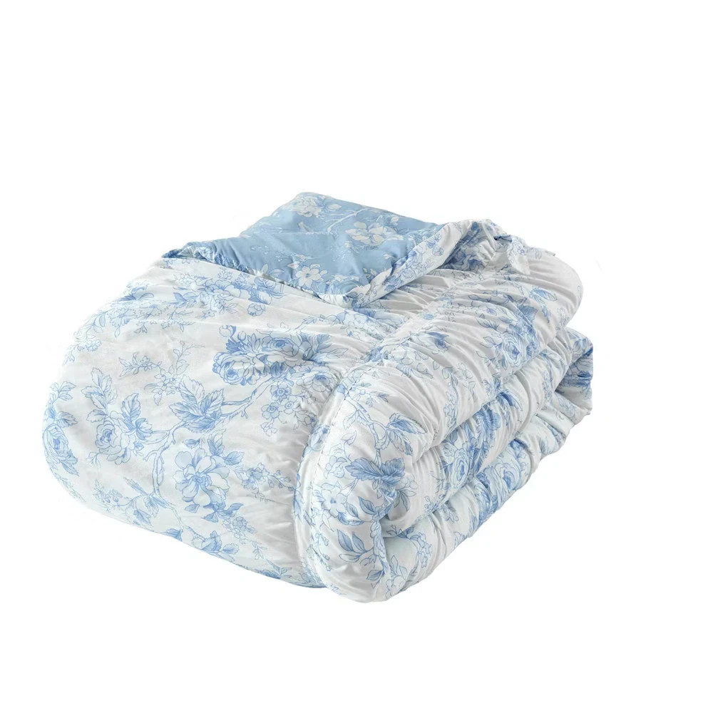 New Armoire Collection Full/Queen Toile Floral Comforter - Blue gallery