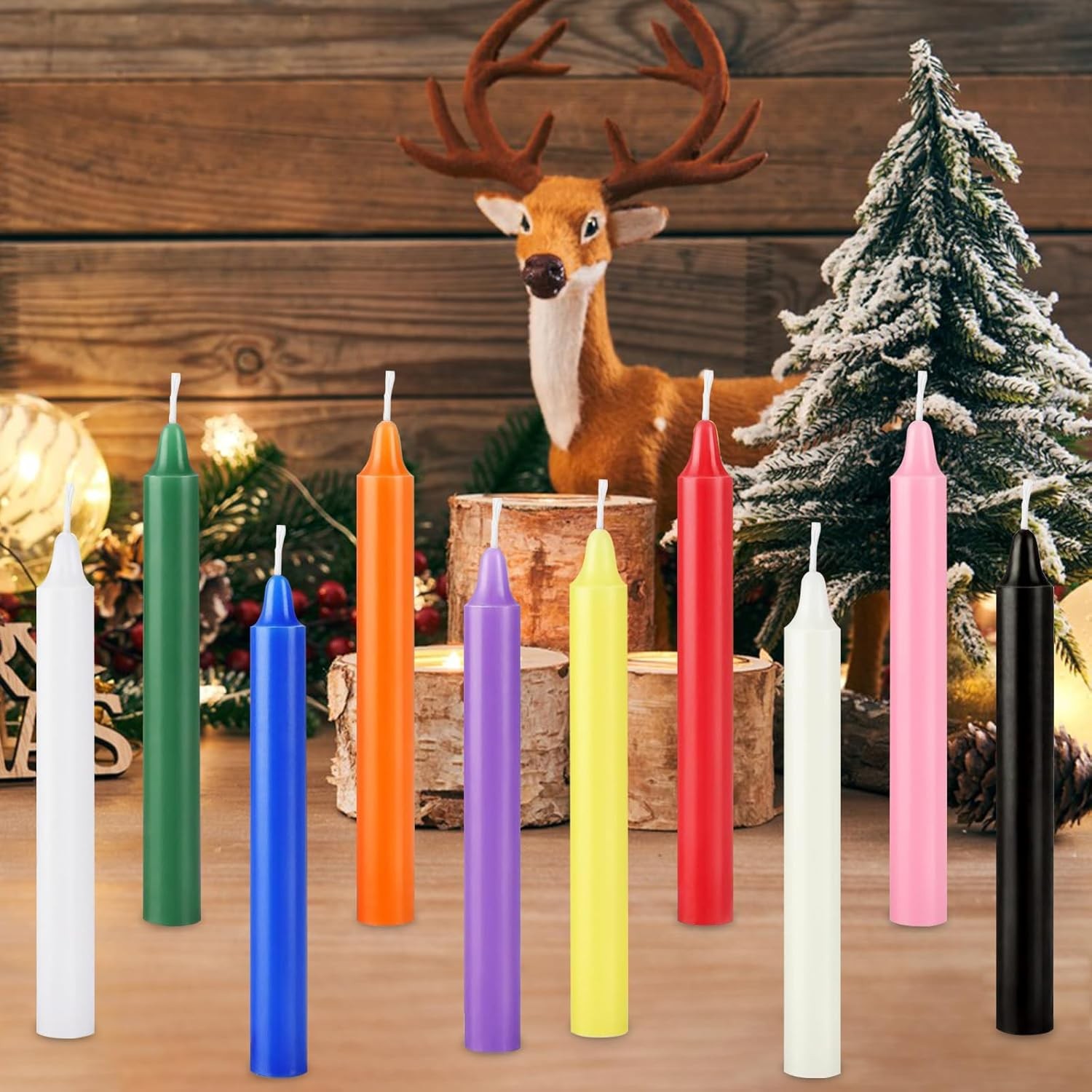Spell Candles 100 Pack Bulk - 4 Inch Colored Mini Taper Candles for Rituals, ... gallery