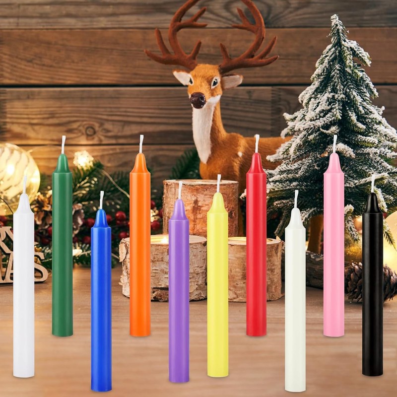 Spell Candles 100 Pack Bulk - 4 Inch Colored Mini Taper Candles for Rituals, ... gallery