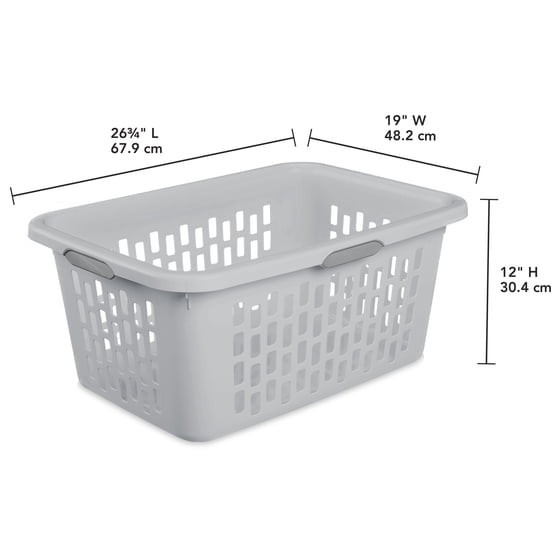 Sterilite 2 Bushel Plastic Laundry Basket, Adult, Light Gray gallery