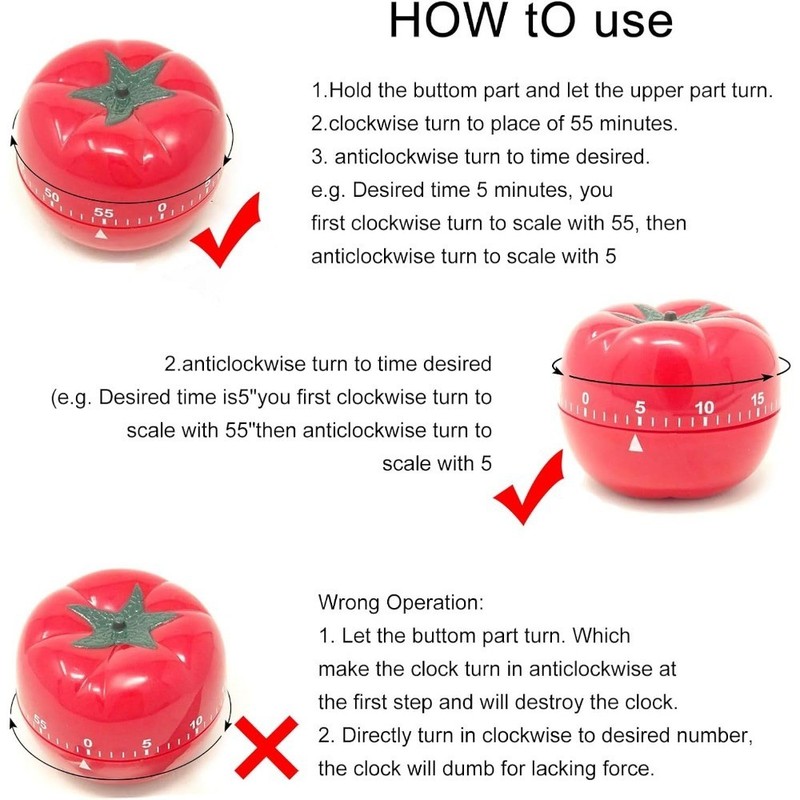 Manual Wind Up Mechanical Kitchen Timer for Cooking Baking Study Gym Countdown gallery