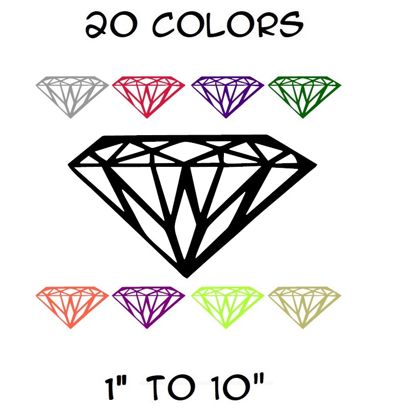 Diamond Sticker Vinyl Decal Classy Shape Car Window illest Kdm Jdm Bling Colors gallery
