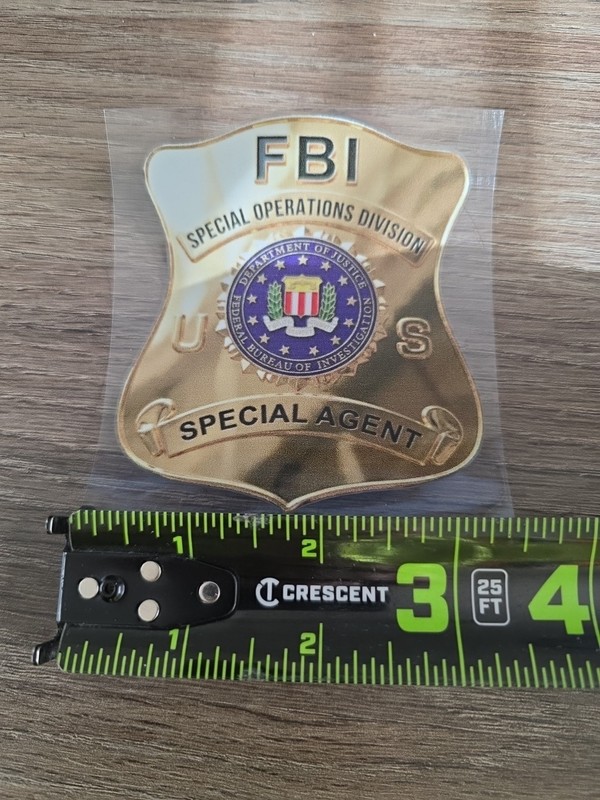 FBI Special Operation Division Badge UV DTF Decal Sticker Waterproof Made In USA gallery