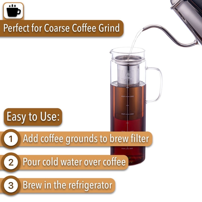 BTaT- Cold Brew Coffee Maker, 1.5 Quart,48 oz Iced Coffee Maker, Iced Tea Maker, gallery