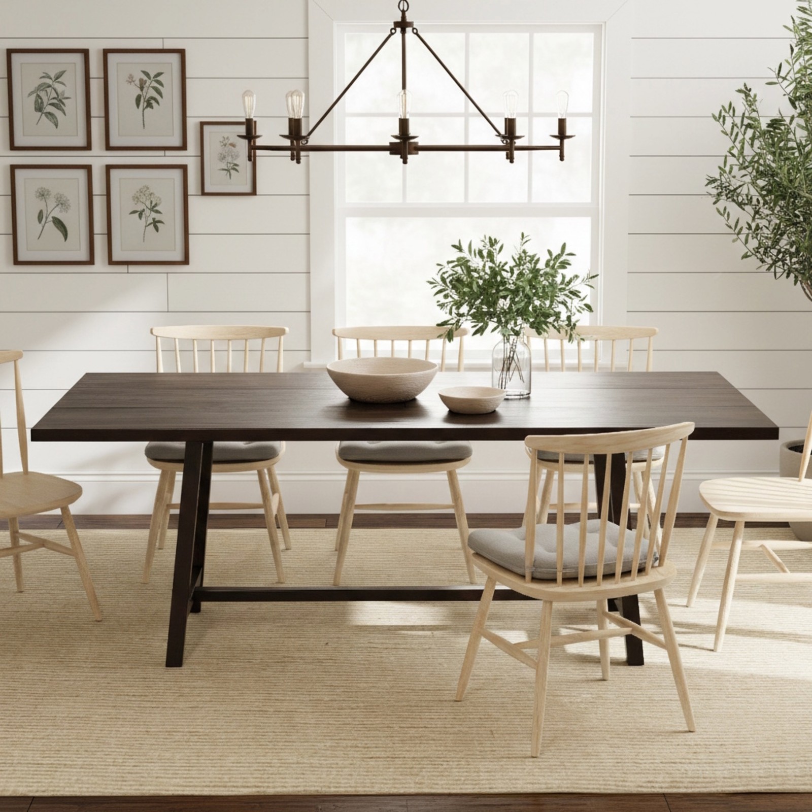Jessamine 84" Walnut Farmhouse Dining Table gallery
