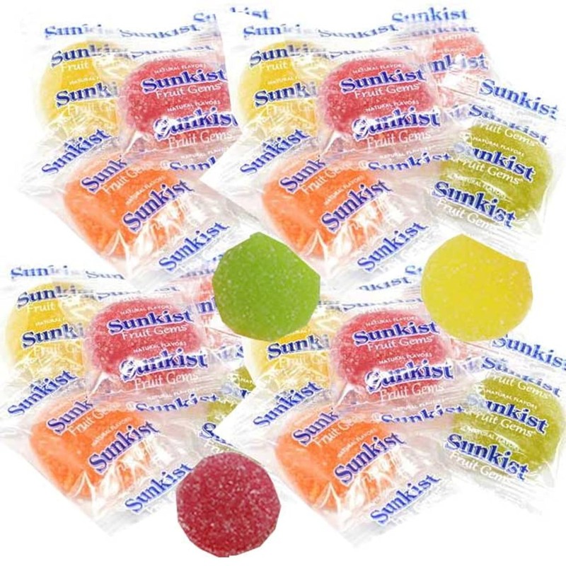 Sunkist Fruit Gems Soft Candy Assorted Natural Flavors 2lb | CHRISTMAS SALE! gallery