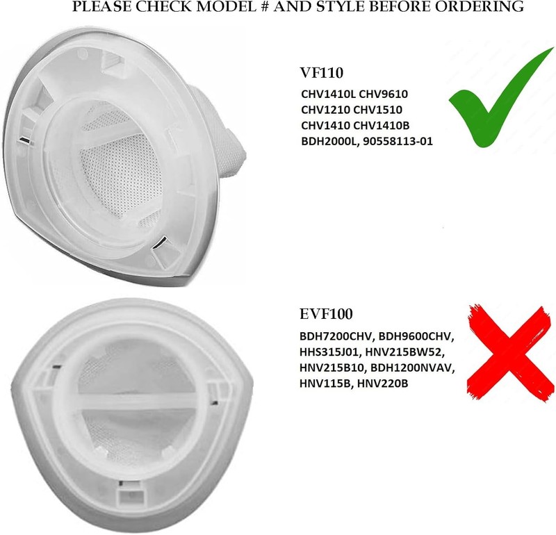 Masterpart 6 Pack Generic Filters Compatible with Black & Decker VF110 filter. gallery