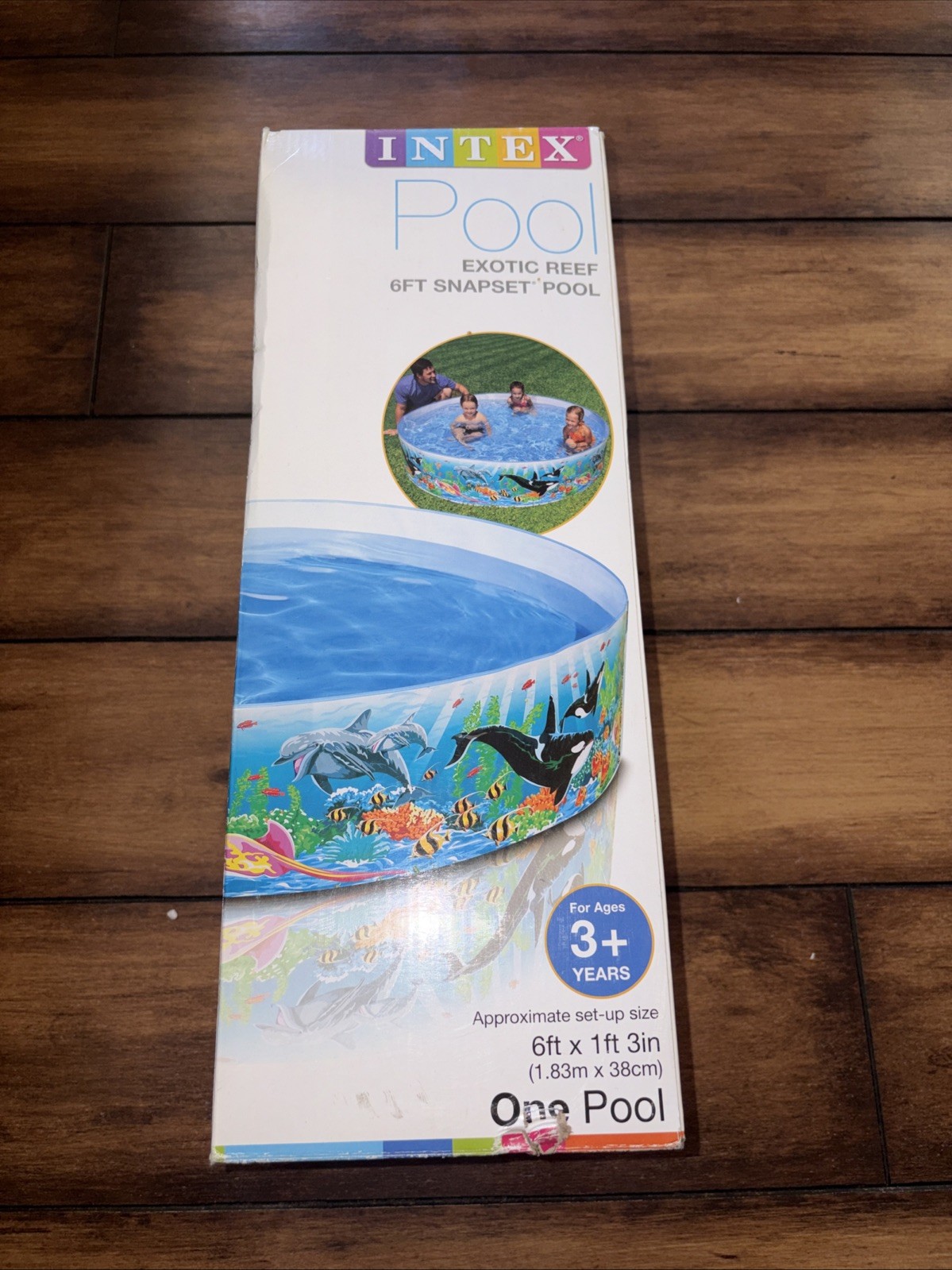 Intex 6ft x 15in Snapset Kids Pool With Sea Creature Decoration Ages 3+ - Sealed gallery