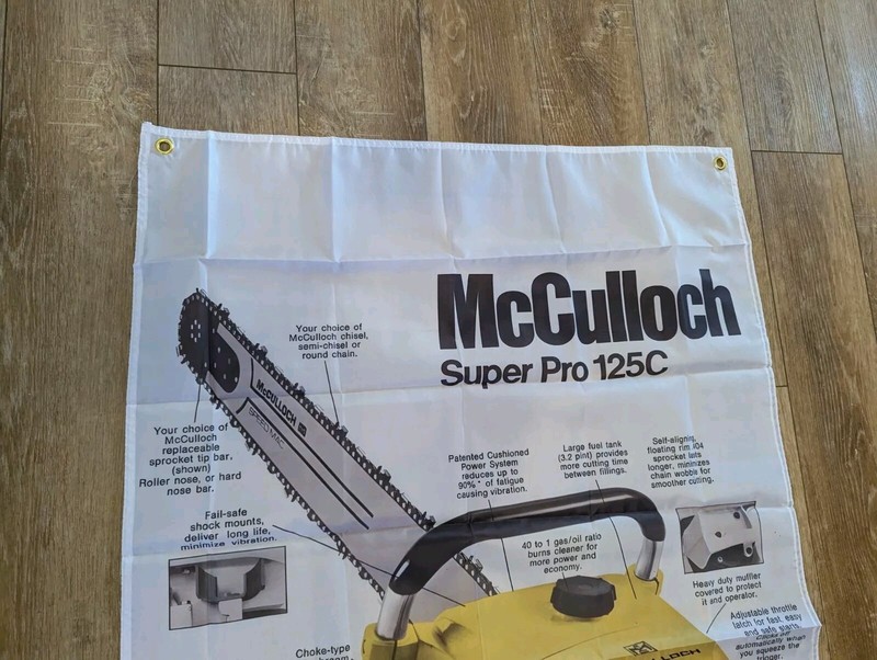 McCulloch Super Pro 125C Chainsaw Flag 5' X 3' Banner gallery