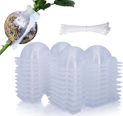 20 PCS Air Layering Propagation Kit with Zip Ties, Reusable Grafting Ball Clear