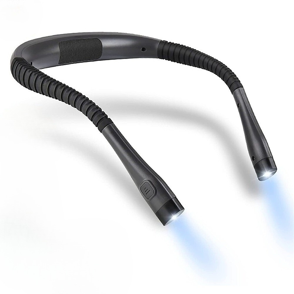 Black NEW Rechargeable LED Neck Light Book Light Reading in Bed Crafting Camping gallery