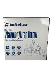 Westinghouse Warming Throw 50 x 60 Silky Flannel Sherpa Electric Heated Blanket