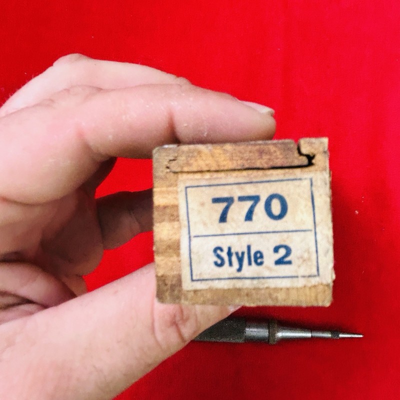 Brown & Sharpe No. 770 Style 2 Automatic Center Punch in Original Wood Box USA gallery